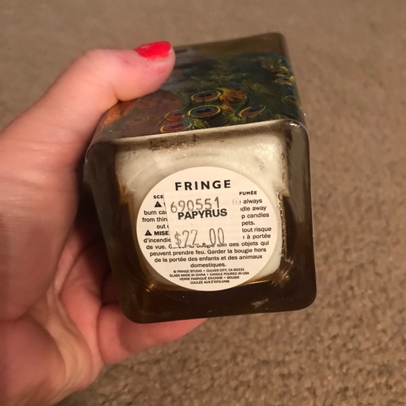 Papyrus scented metallic peacock candle - Picture 4 of 4